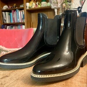 Lemon Jelly Black Women's Chelsea Rain Boots